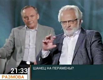 Уладзімір Някляеў "вярбуе" Уладзіміра Мацкевіча ў аналітычную групу новастворанага руху (Відэа)