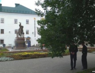 Помнік князю Альгерду ў Віцебску ўзялі пад міліцэйскую ахову