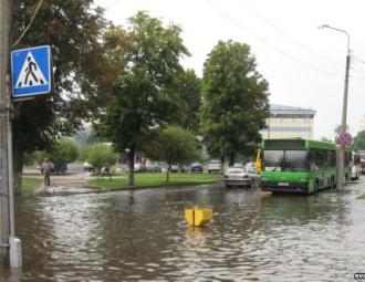 Гомель паплыў пасля дажджу (фота)