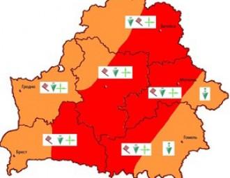 Беларусов будут приучать к европейской маркировке опасности погоды