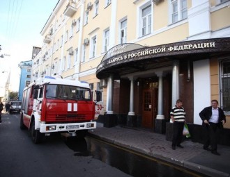 В Москве горела крыша посольства Беларуси