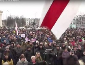 Люди в Гомеле вышли на протест против налога «на тунеядство» (фото, видео)