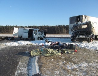 В Житковичах автобус с украинскими туристами столкнулся с фурой, три человека погибли