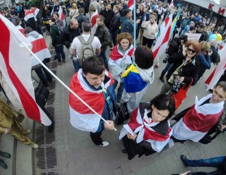 Мінчукі збіраюцца на Дзень Волі: сцягі ЕС, Украіны і паветраныя шарыкі з "Пагоняй"