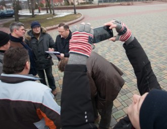 Пратэст таксістаў у Гродне: "Самі прыдумалі – самі плаціце!"